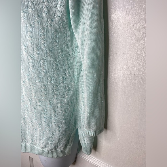 Tommy Bahama Light Mint Green/Blue Sweater. Pictured AS IS - Picture 5 of 7